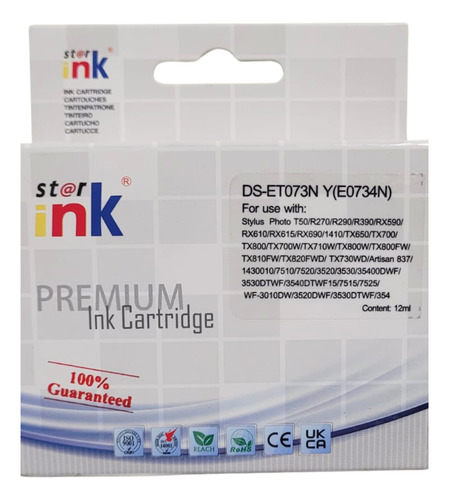 Pack 4 Cartuchos Tinta 73n Compatible Con Epson Star Ink