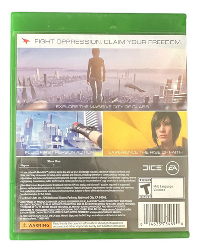 Mirror's Edge Catalyst Xbox One Físico (Usado)