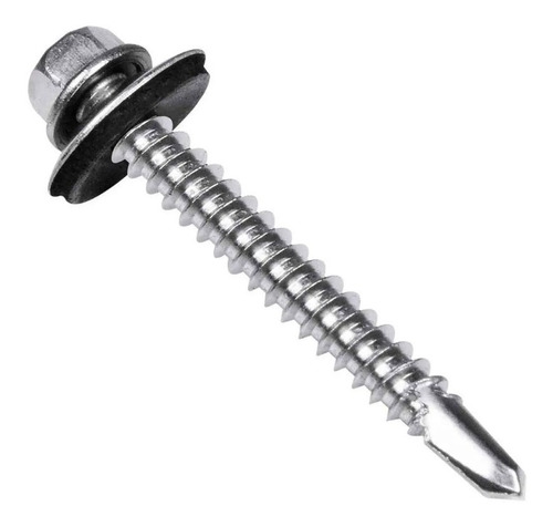 Tornillo Hexagonal 14 X 2  P/ Metal Punta Mecha 100 Uni