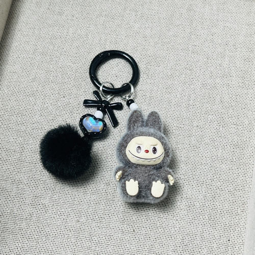 Mini Labubu Keychain Cartoon Creative Collection Plush Doll