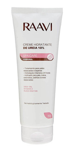 Creme Hidratante De Ureia 10% - Super Hidratação 200g Raavi