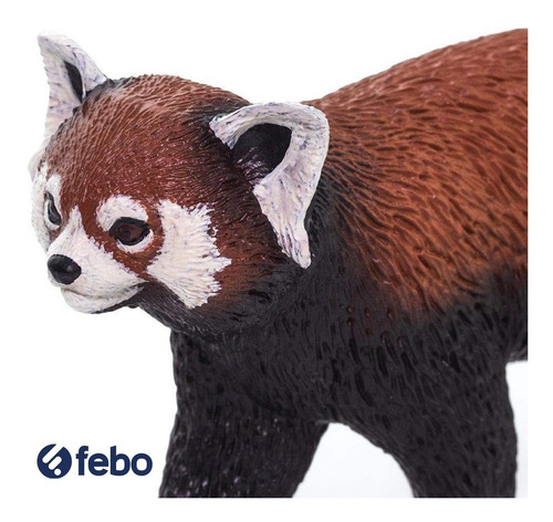 Figura Safari Panda Rojo Juguete Realista Para Niños Febo