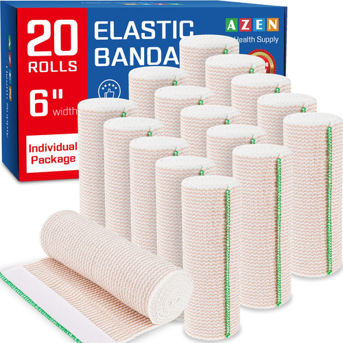 Azen5 Pack Elastic Bandage Wrap 6 Inch, Cddbu