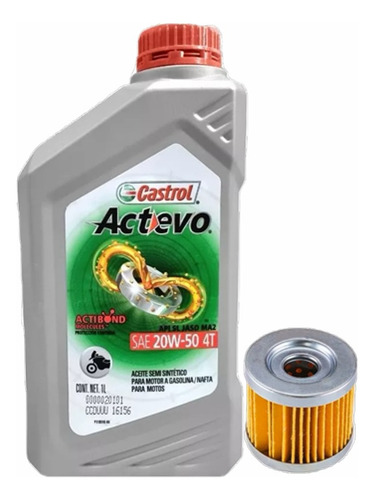 Kit Service Suzuki 125 Gn En An Filtro Aceite + Semi 20w50