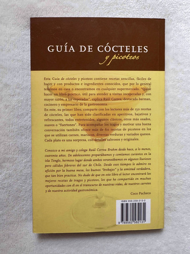 Guía De Cócteles Y Picoteos. Raúl Correa Brahm. Grijalbo