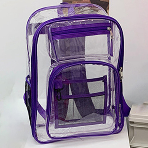 Mochila Transparente Correa Reforzada De Pvc Resistente Al