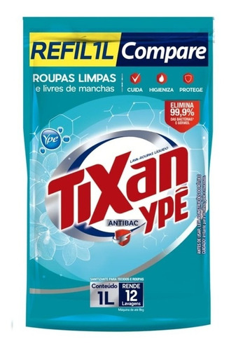 Lava-roupas Líquido Tixan Antibac Ypê 1l