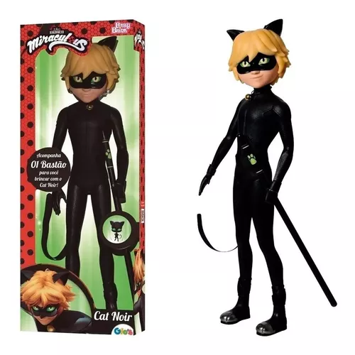 Boneco Com Bastão Miraculous Cat Noir 55cm 1861 - Baby Brink em Promoção na  Americanas