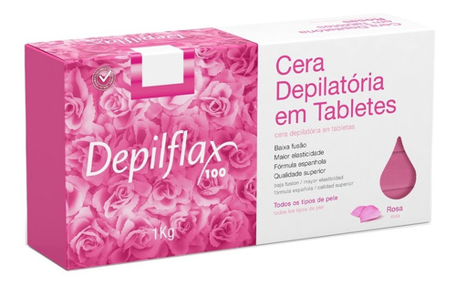 Combo 2kg Cera Quente Em Tabletes Rosa E Natural Depilflax