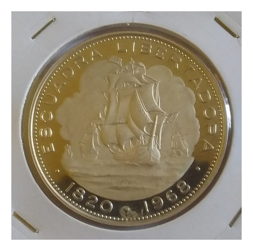 Conmemorativa De Chile: 10 Pesos 1968 Plata Proof Nb1852