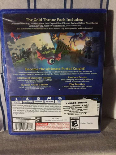 Imagen 2 de 2 de Portal Knights Gold Throne Edition Ps4 Nuevo Sellado Meses