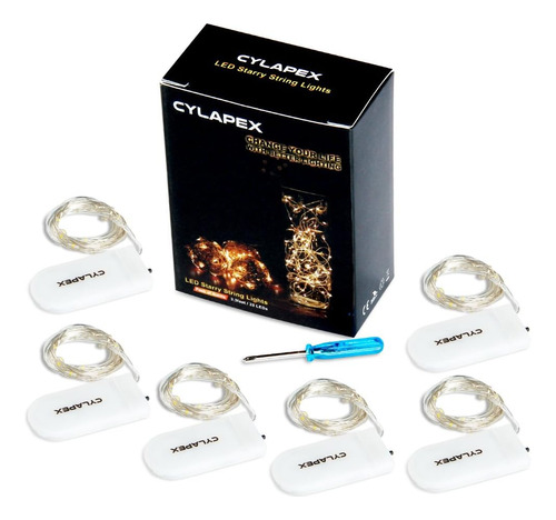 Cylapex 6 Paquetes De Luces De Hadas Con Pilas, 20 Led En...