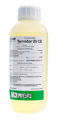 Termidor 25 Ce Insecticida Termitas Fipronil 1 Lto. 