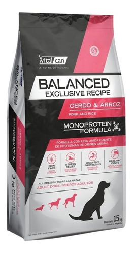 Vital Can Balanced Exclusive Recipe Cerdo/arroz 3 Kg