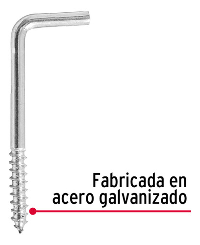 Bolsa Con 144 Alcayatas Roscadas De 19 X 60, Fiero 44987