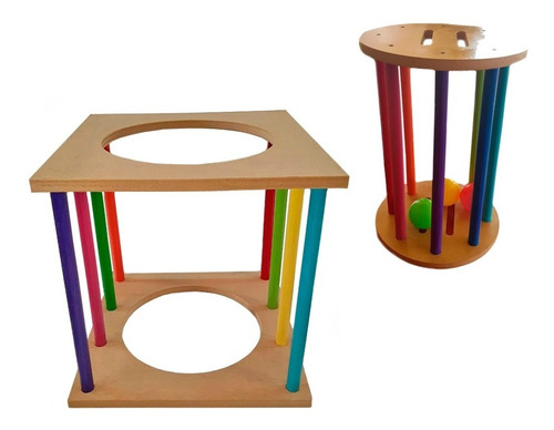 Cubo + Rodaris Balancin Montessori Madera Pikler Waldorf