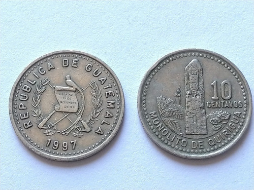 Moneda Guatemala 10 Centavos 1997