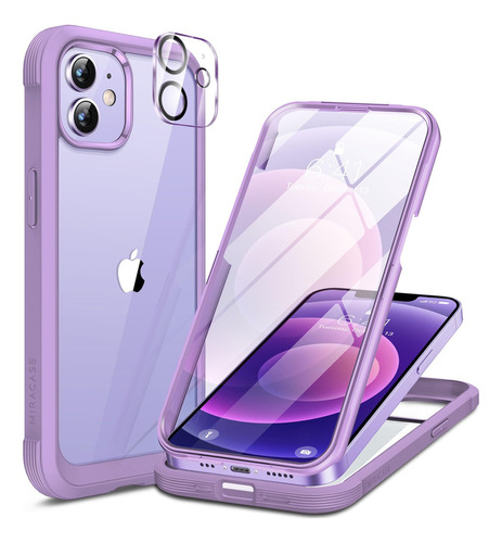 Miracase Glass Series Para iPhone 12/12 Pro - Funda Protecto