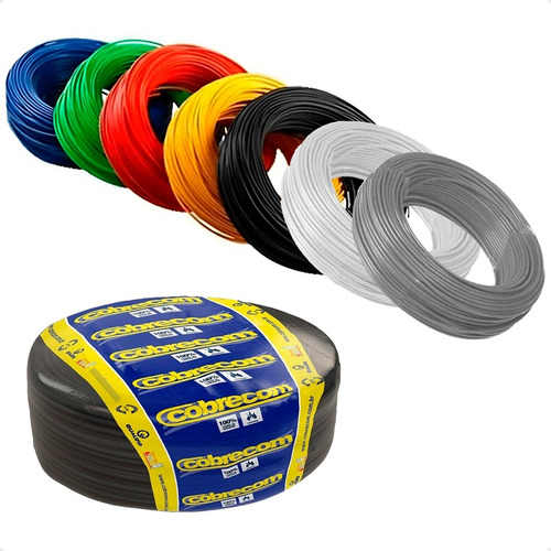Fio 1 5mm Flexível Rolo Cabo Elétrico 50 Metros Cobrecom