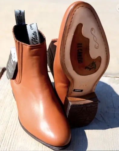 Botines el 2025 canelo plata