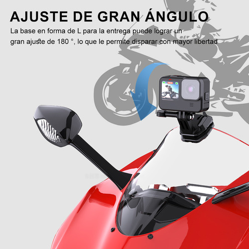 1 Soporte Negro Para Cámara De Parabrisas Para Motocicleta