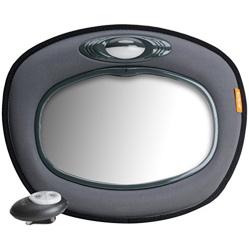 Brica Day And Night Light Musical Auto Mirror, Gris.