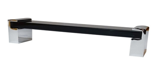 Imagen 2 de 2 de Tirador De Vidrio Templado Bari Negro 160mm