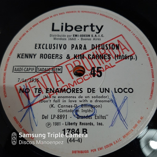 Simple Kenny Rogers Kim Carnes Liberty C12