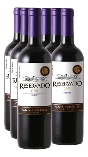Vinho Merlot Santa Carolina Reservado 0.75 L  pacote x 6 u