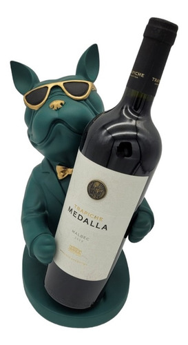 Figura Decorativa Bulldog  Perro Resina Sostenedor D/botella