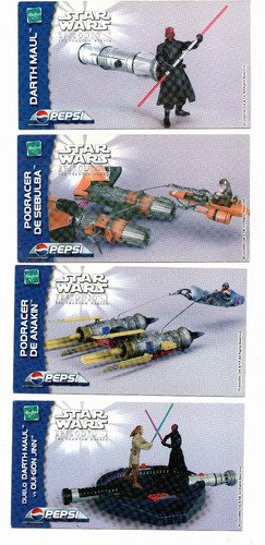 Star Wars Pepsi Cards Episodio 1 Lote De 19 Tarjetas