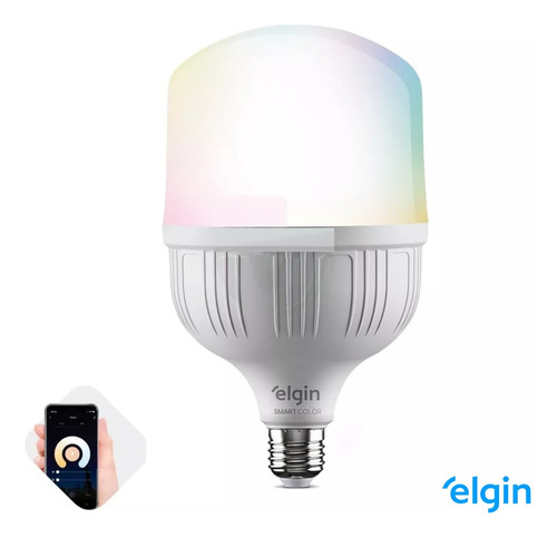 Lâmpada Led Rgb Bulbo 30w Inteligente Smart Wi-fi Elgin