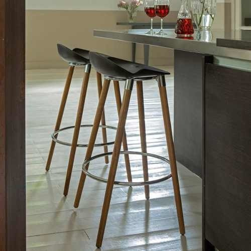 Imagen 3 de 5 de Banqueta Alta Taburete Desayunador Milo Wood Diseño Rossi