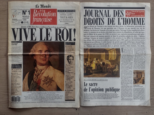 Le Monde Révolution Française + Jornal Des Droits De L'homme