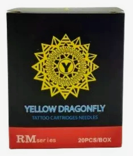 Caja Cartucho Tattoo Yellow Dragonfly X 20 Un 1215rm(0,35mm)