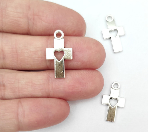 15 Dijes Cruz De Metal Para Pulseras Collares Aros Comuni? 