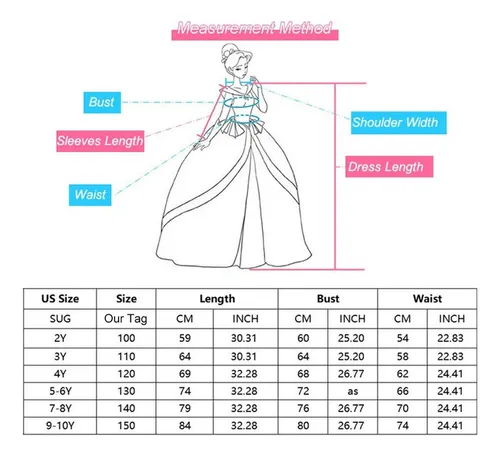 1pcs Vestido Princesa Tinker Bell Para Niña Cosplay Vestido