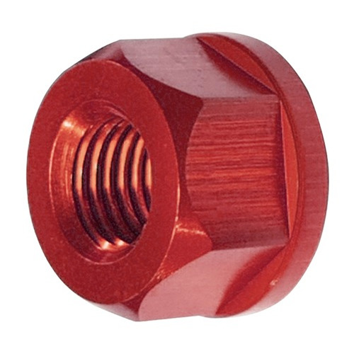 Tuerca Aluminio M10x1.25mm Hexagono 17mm Roja Rb