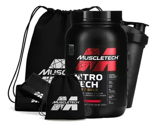 Whey Protein Nitro Tech Gold 1kg + Kit Academia - Muscletech