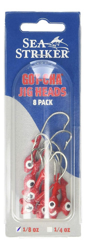 Sea Striker Got-cha Jig Head (paquete De 8), 1/8 Oz, Acabado