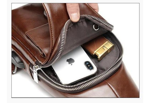 Bolso De Pecho Impermeable Para Hombre+cartera Bandolera Ant