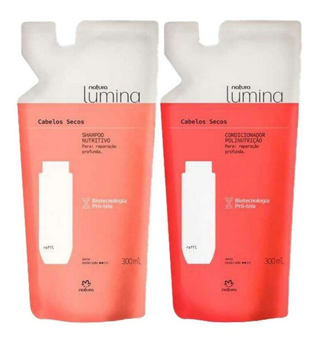 Kit Repuesto Cabello Seco Shampoo + Acondicionador Lumina