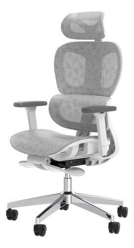 Silla Sillon Oficina Ergonomica Pc Reclinable Dyvan T03 Color Blanco Material Del Tapizado Malla