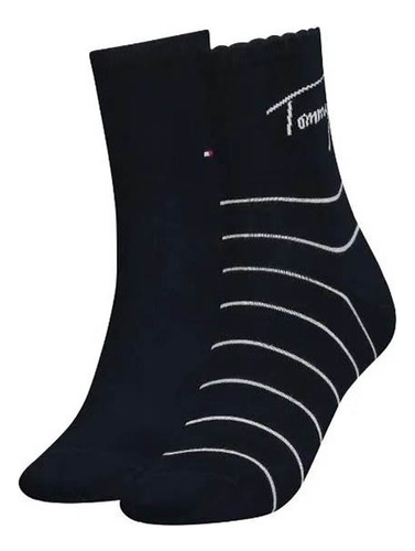 Pack 2 Pares Calcetines Con Vuelos Mujer Tommy Hilfiger Azul