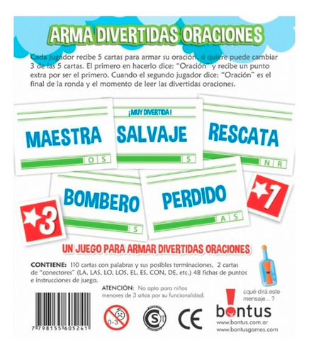 Bontus Juego De Cartas Arma Oraciones