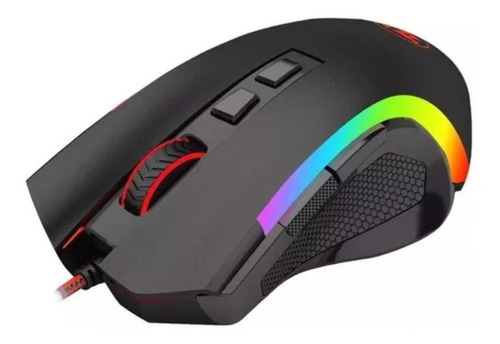 Kit de teclado y mouse gamer Redragon K552RGB-BA Portugués Brasil de color negro