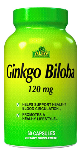 Ginkgo Biloba 120mg 120 Capsulas Alfa Vitamins