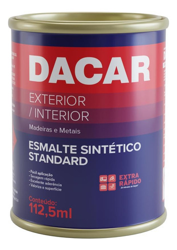 Tinta Esmalte Sintético Brilhante Standard 112ml Dacar Cor Cinza Médio