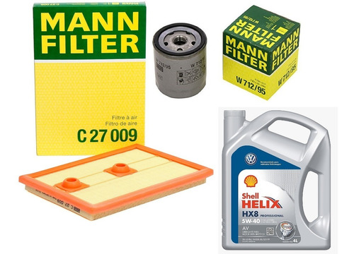 Kit Filtros Mann + Aceite Helix 5w40 Vw Golf / Vento 1.4 Tsi