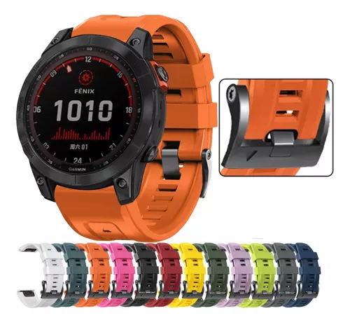 Correa silicona con hebilla Garmin Fenix 5/6 (naranja) 